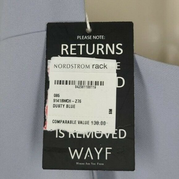 Backless Jumpsuit - WAYF The Charlize Backless Jumpsuit - Dusty Blue, Size S - Picture 9 of 11